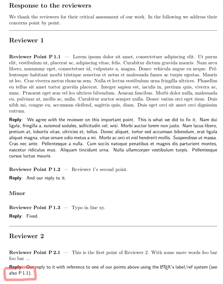 LaTeX rebuttal/response to reviewers template Zenke Lab LaTeX rebuttal/response to reviewers template Zenke Lab